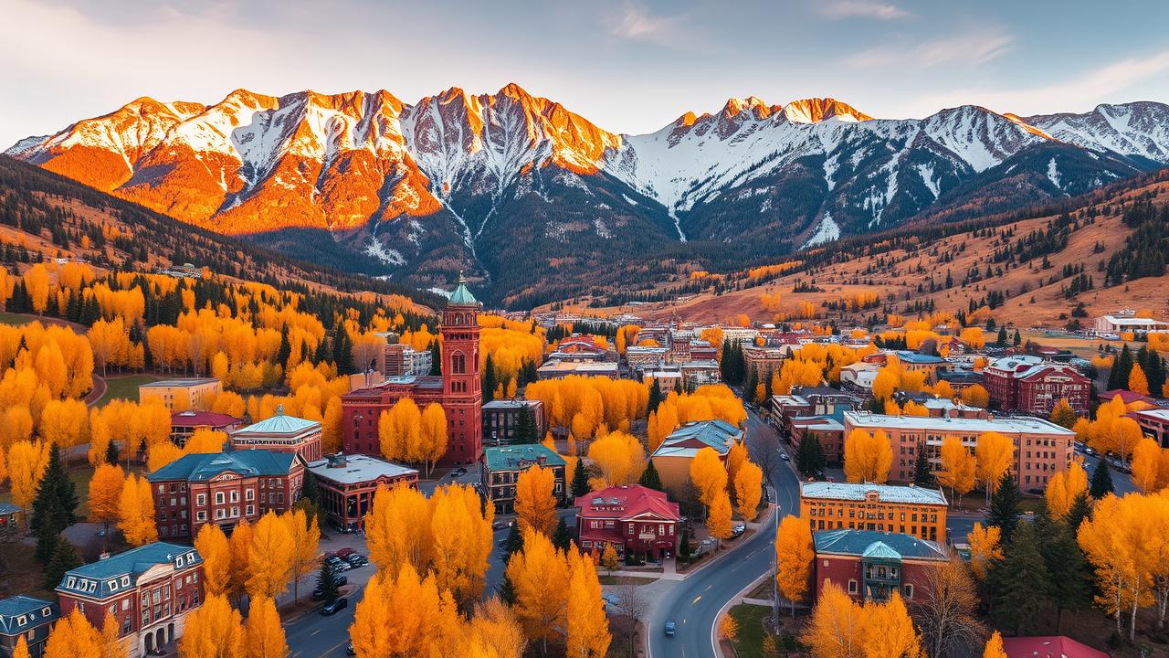Telluride Colorado aerial view